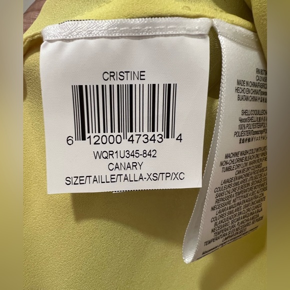 NEW BCBG MAX AZRIA CANARY CRISTINE WRAP-FRONT HALTER - Size: Xsmall - Picture 7 of 7